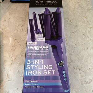 John Frieda 3-in-1 Styling Iron Set - Purple NEW IN BOX